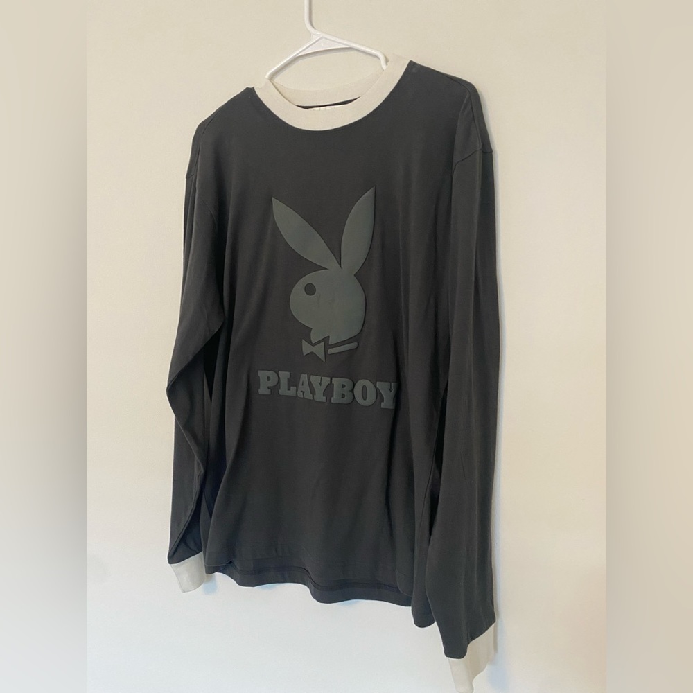 Gray/White PLAYBOY Long-sleeve Shirt